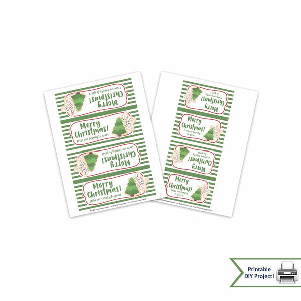 printable treat candy cookie bag toppers christmas party ideas printables craft projects your paper stash yourpaperstash