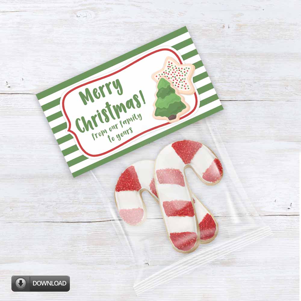 Christmas Cookie and Treat Bag Toppers