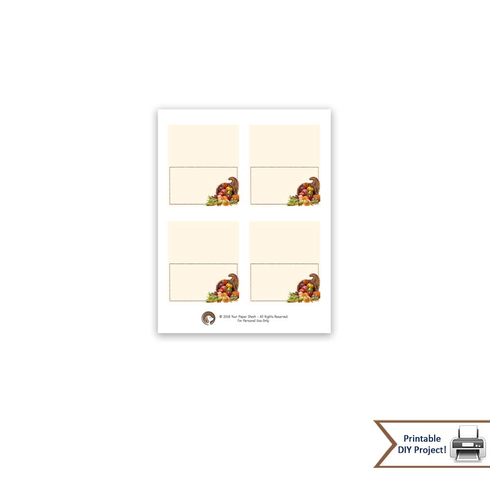 printable thanksgiving place and tent cards