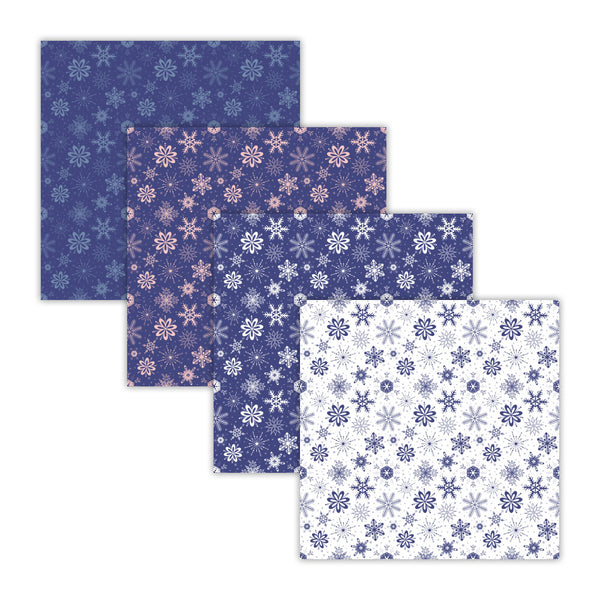 winter blue snowflake digital scrapbooking paper backgrounds