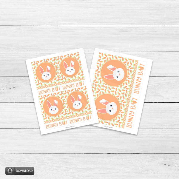 Easter bunny large gift tags, kids easter printable cards
