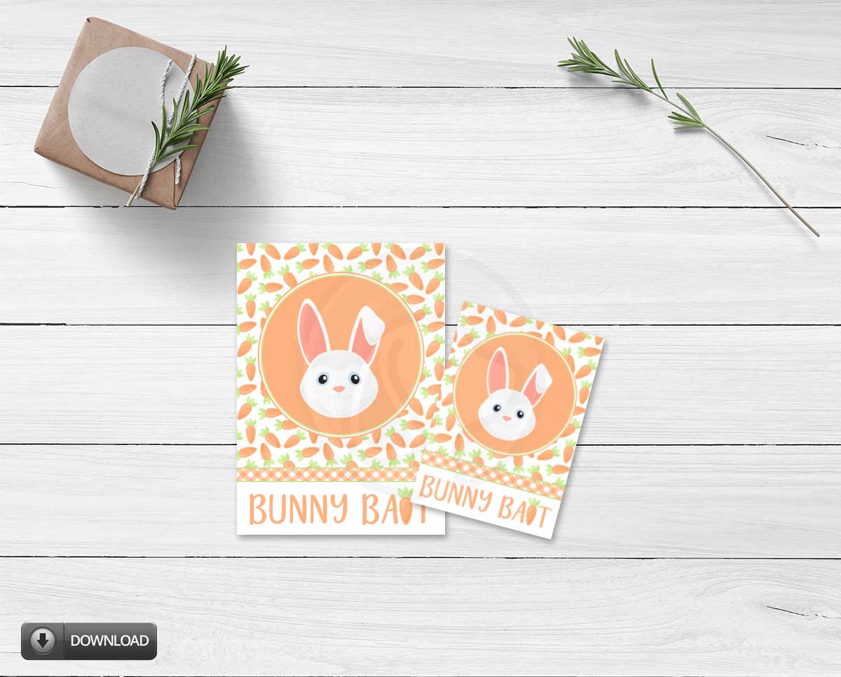 Easter Bunny Bait Printable Cookie Card Tags