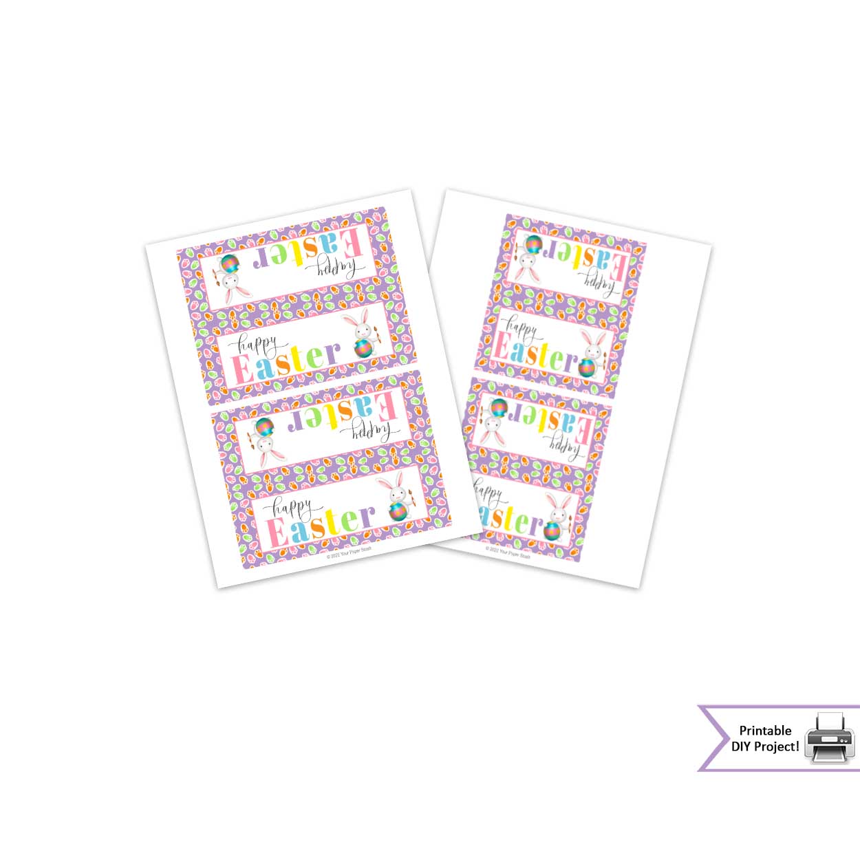easter printable treat bag toppers, easter diy craft projects