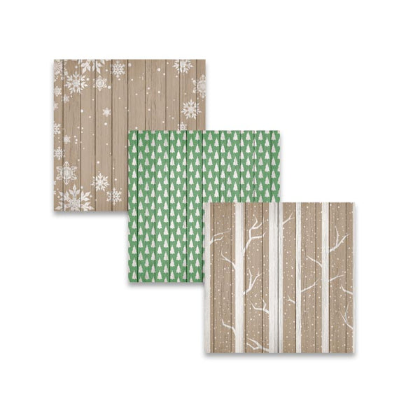 Rustic Wood Christmas Digital Papers & Backgrounds
