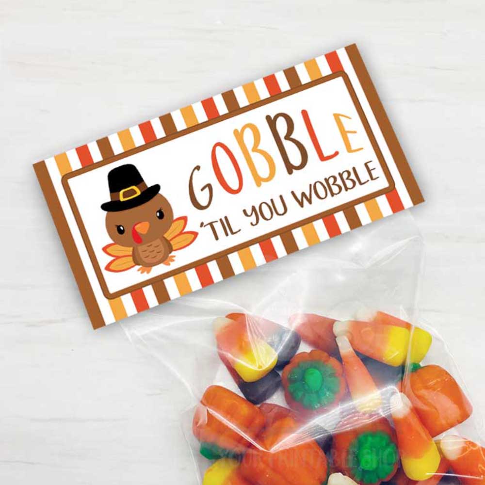printable thanksgiving gobble til you wobble cookie candy treat bag toppers for kids