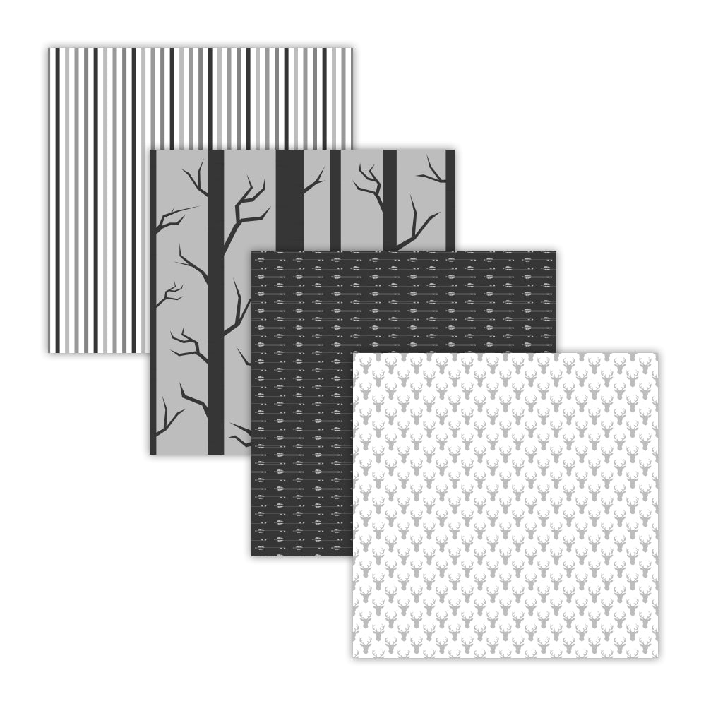 arrow digital paper pack, birch tree backgrounds, deer digital paper