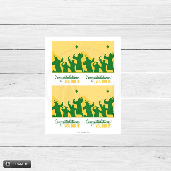 graduation cookie card printable, graduation cookie backer packaging