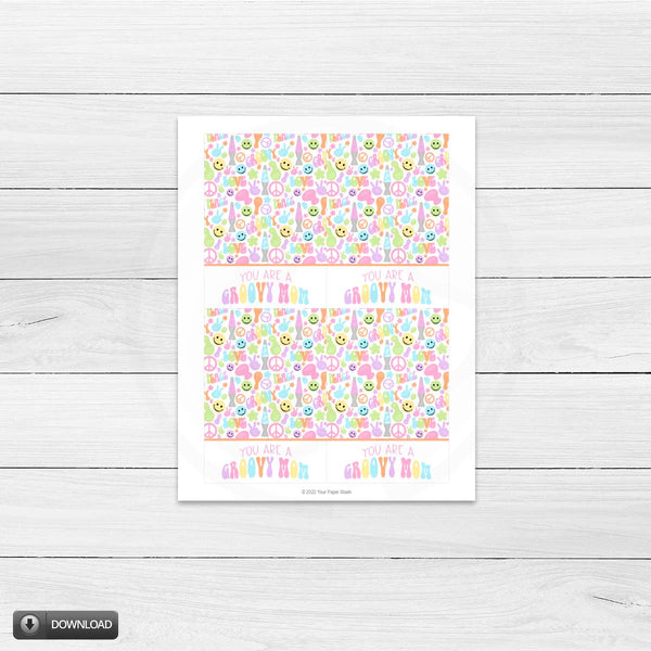 groovy mom mother's day card, groovy mom birthday cookie card