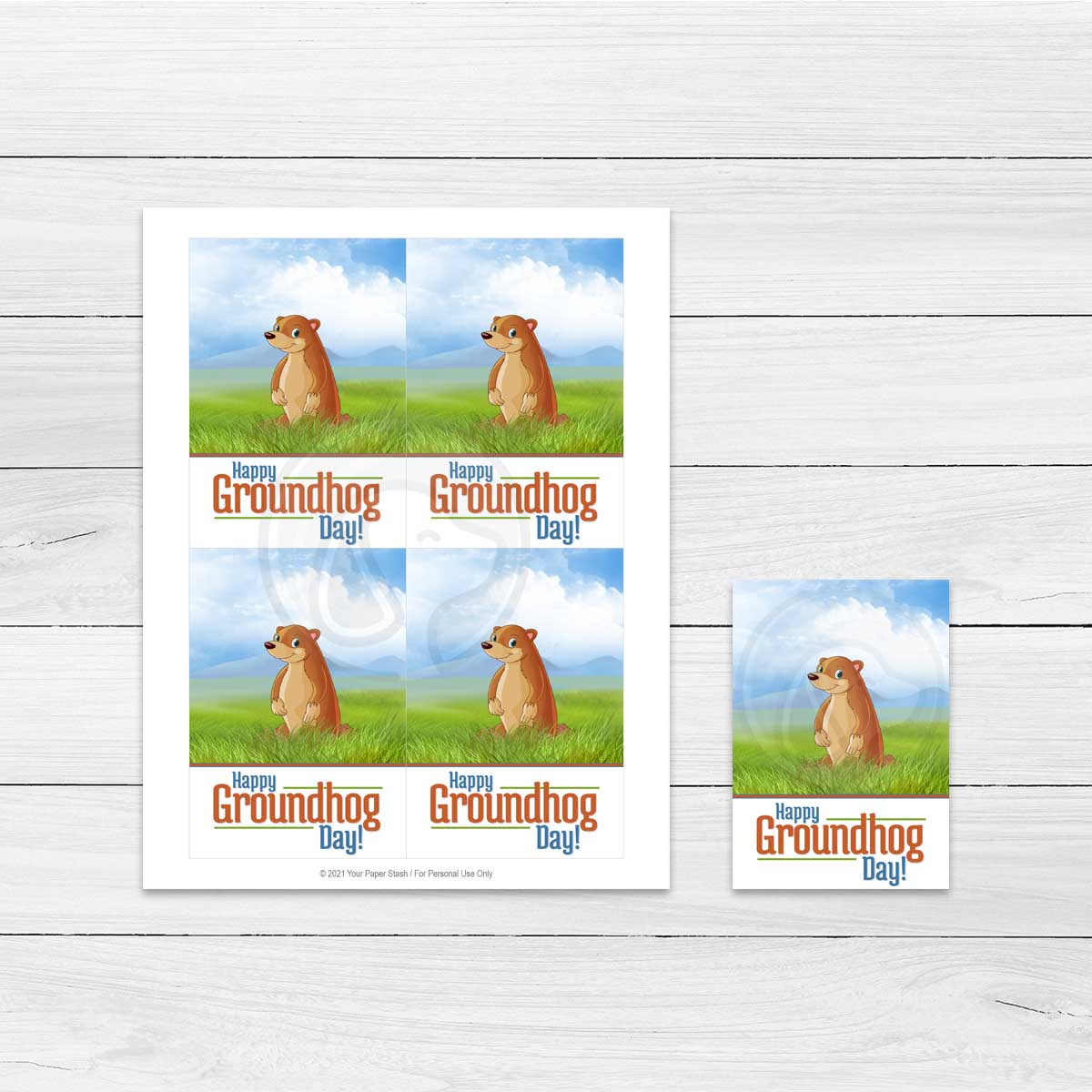 printable groundhog day cookie cards large gift tag mini cookie cards baking supply supplies