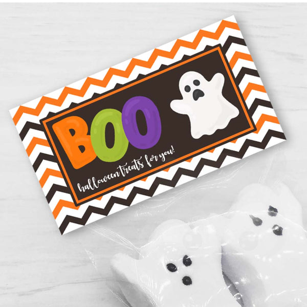 printable halloween boo candy treat bag toppers