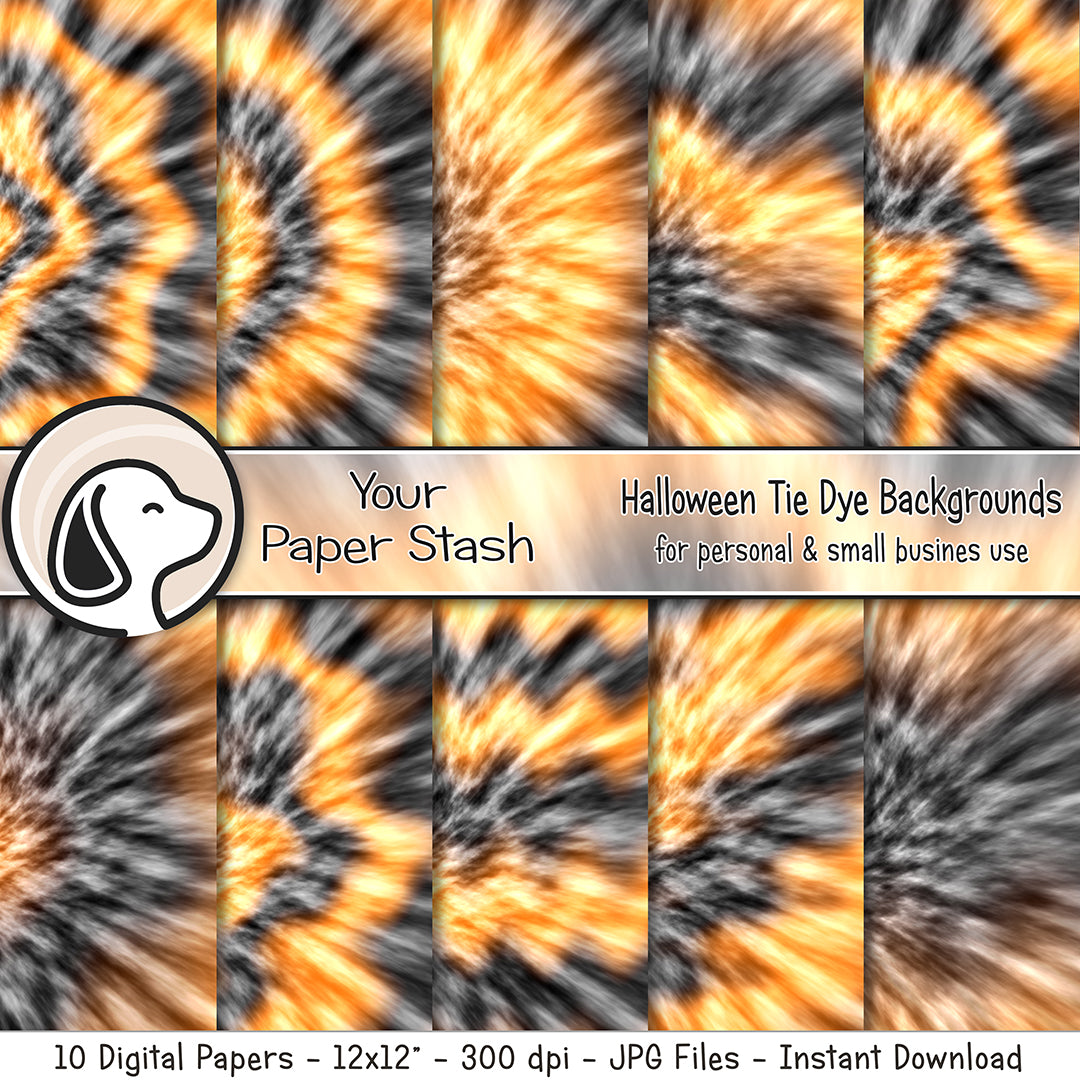 halloween sublimation backgrounds, groovy halloween tie-dye digital scrapbook paper backgrounds