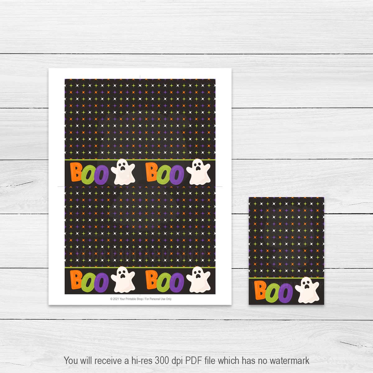 halloween printable cards with ghosts