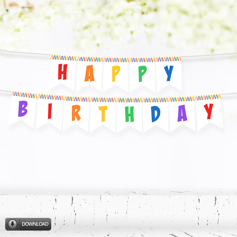 printable birthday party decorations,happy birthday banner