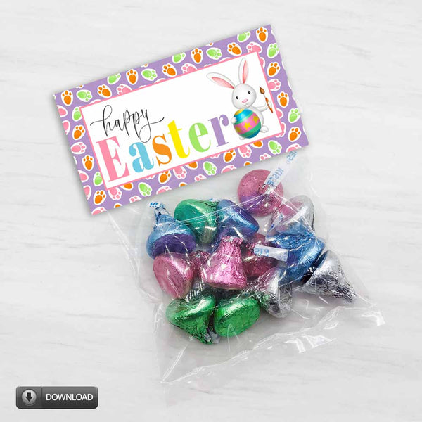 easter candy bag topper, kids east treats