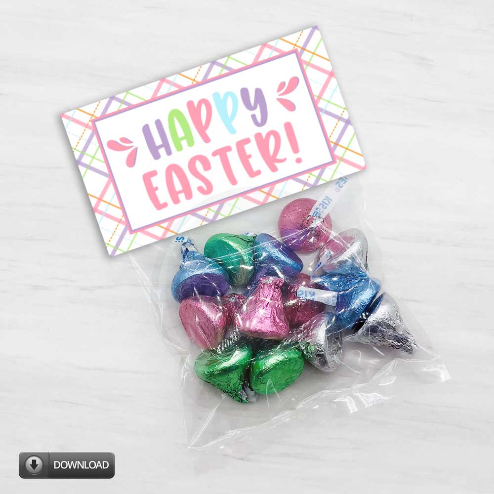 Happy Easter Printable Treat Bag Toppers