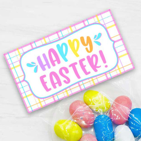 printable Easter treat candy or cookie bag toppers, Easter basket fillers DIY