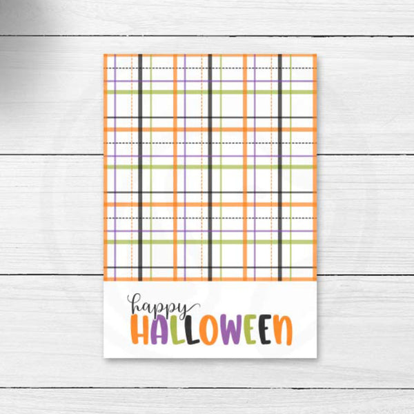 printable happy halloween mini cookie card, halloween printables