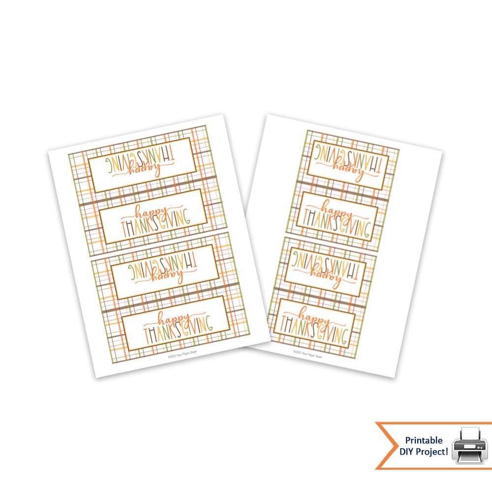 Happy Thanksgiving Printable Cookie And Treat Bag Toppers