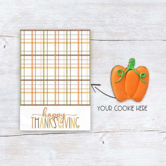 printable happy thanksgiving mini cookie card packaging instant download