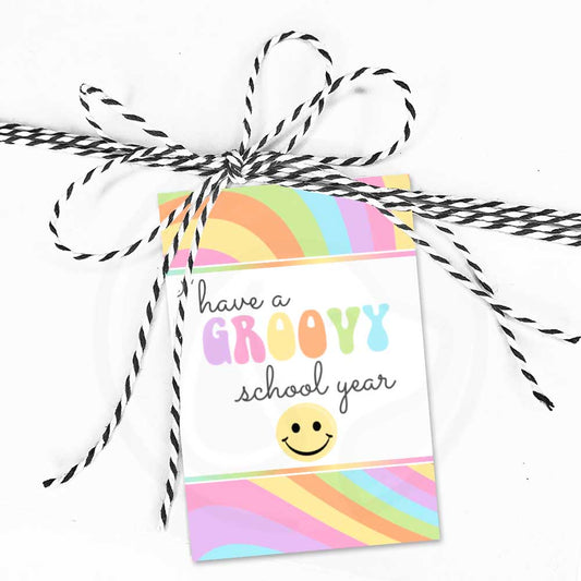 groovy back to school gift tags