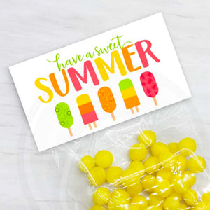 printable summer birthday party favor bag toppers