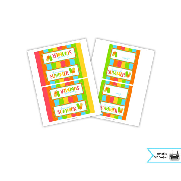 have a sweet summer popsicle bag topper,summer party favor ideas