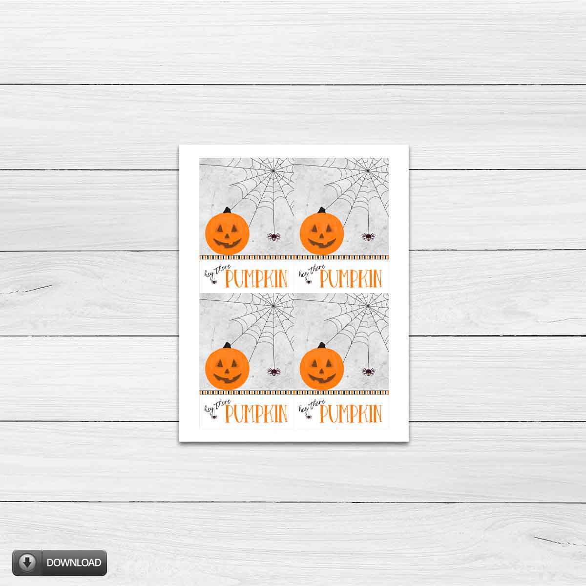 Halloween Hey There Pumpkin Cookie Card