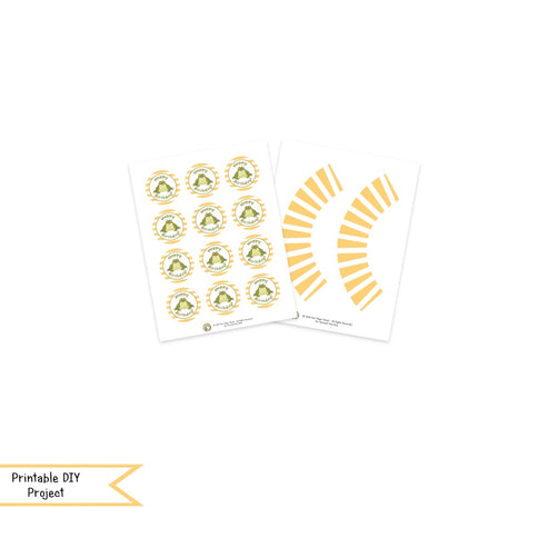 Printable Birthday Cupcake Wrappers and Toppers w/ Frog – Your Paper Stash