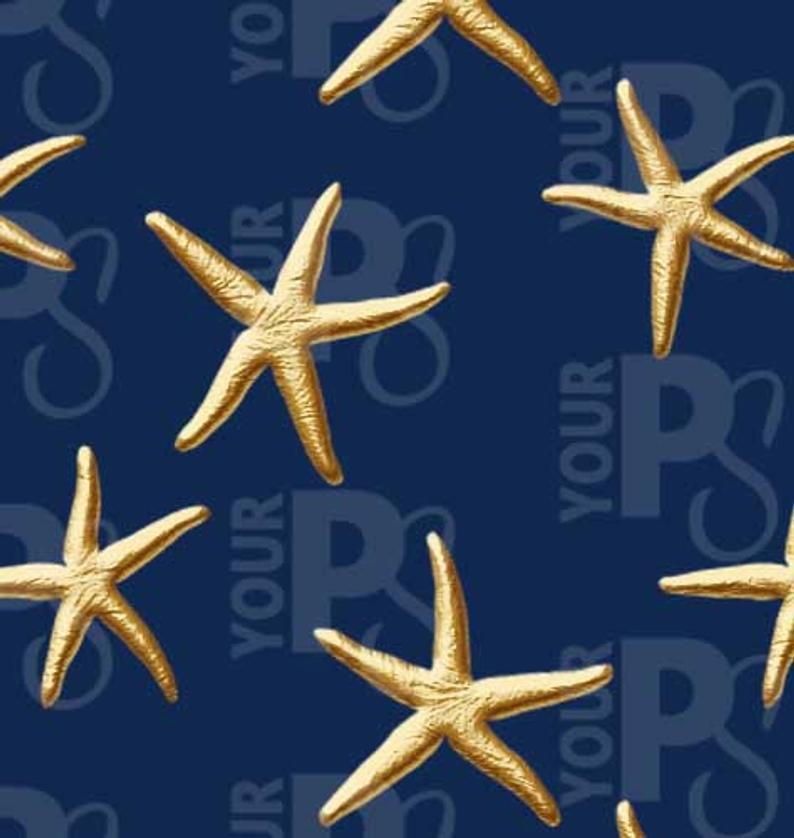 Navy Blue Gold Nautical Digital Scrapbook Papers and Backgrounds