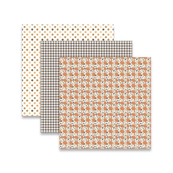 Pumpkin Digital Scrapbook Papers for Thanksgiving & Halloween
