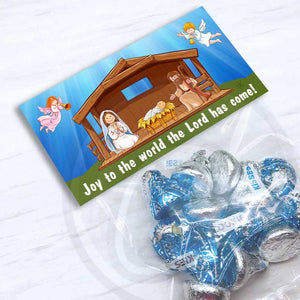 joy to the world baby jesus christmas play manger candy goody cookie treat bag toppers printable christmas holiday craft projects