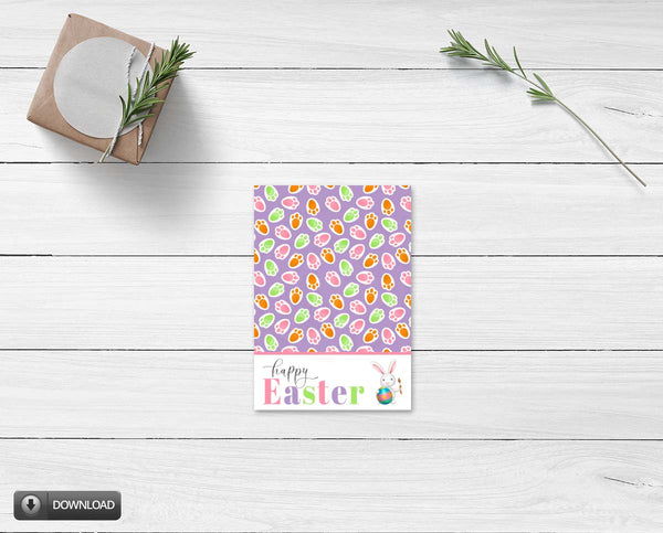 easter bunny cookie card tag download