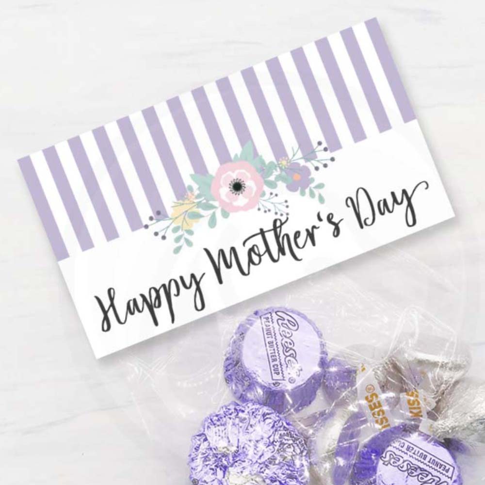 printable lavender mother's day treat or cookie bag toppers