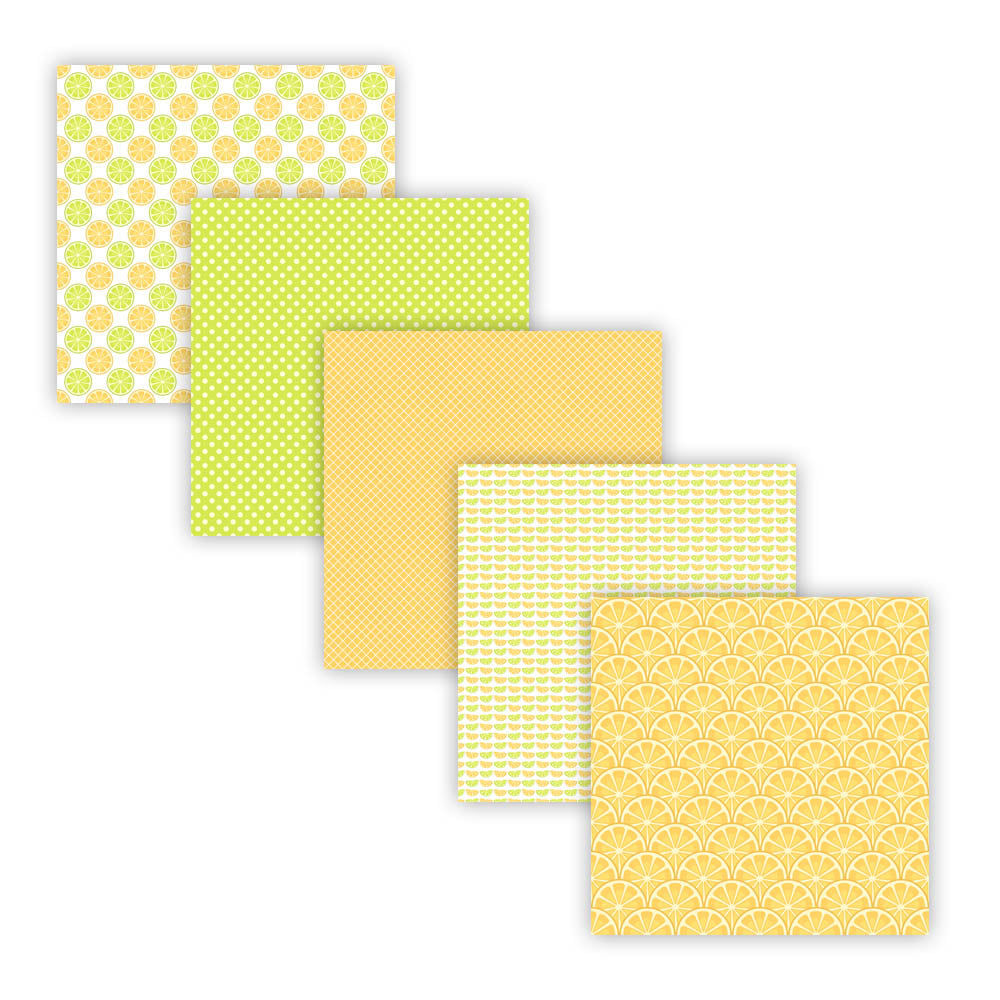 Lemon Lime Digital Scrapbook Papers, Lemonade Limeade Digital Backgrounds and Patterns, Summer Digital Paper Pack