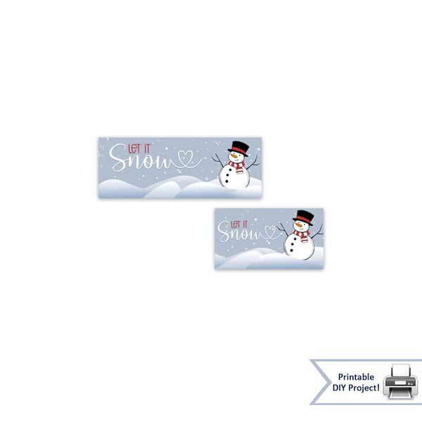 christmas treat bag toppers frosty the snowman let it snow chirstmas fun craft project ideas