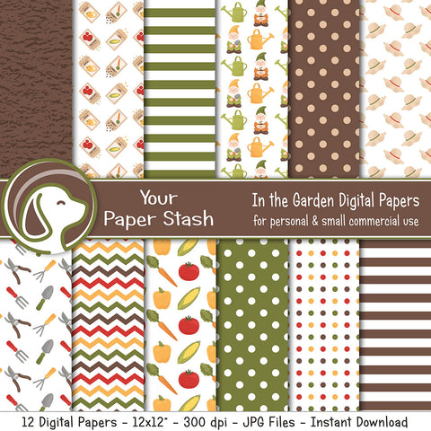 spring garden digital scrapbook papers backgrounds