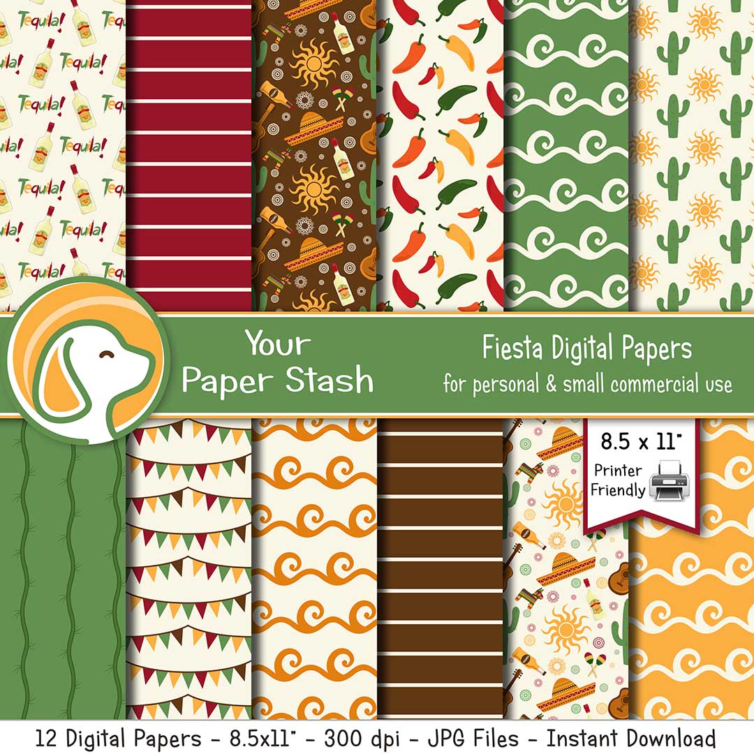 cinco de mayo digital scrapbook papers