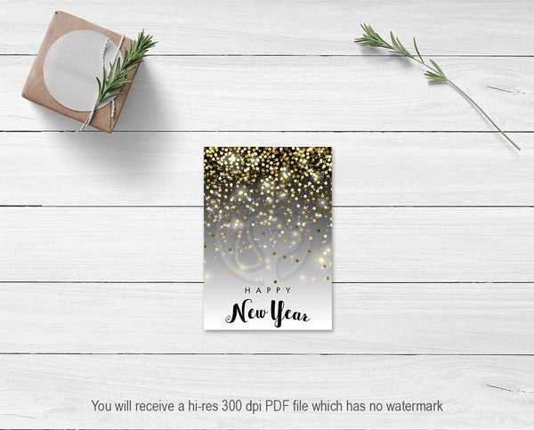 printable cookie cards for new year's eve parties party supplies diy decor 