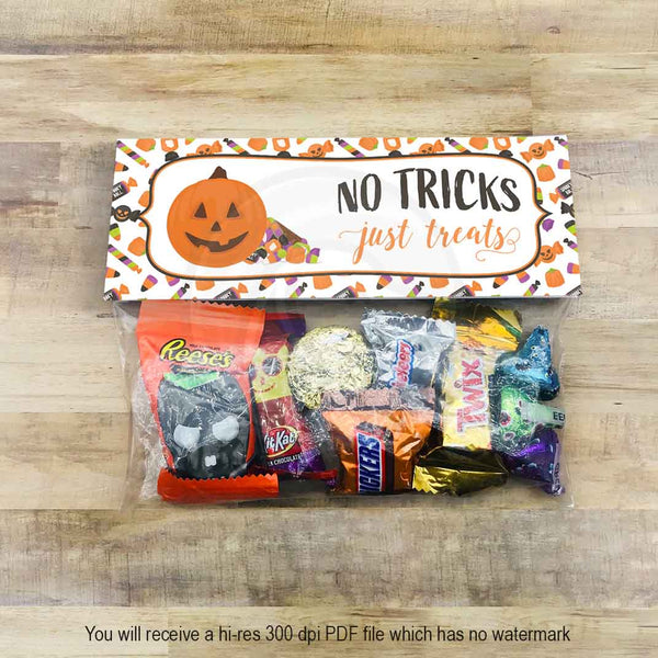 halloween pumpkin treat candy goody bag toppers hallowen party favors
