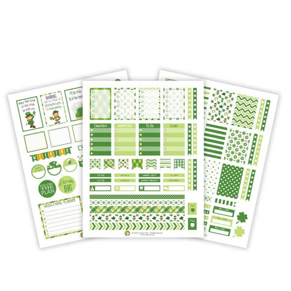 st. patrick's day printable happy planner stickers