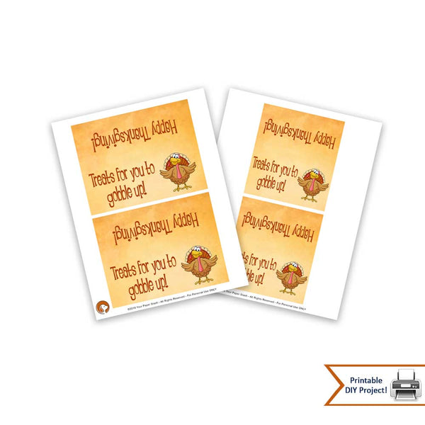 Printable Thanksgiving Turkey Toes Treat Bag Toppers for Candy Corn Bags