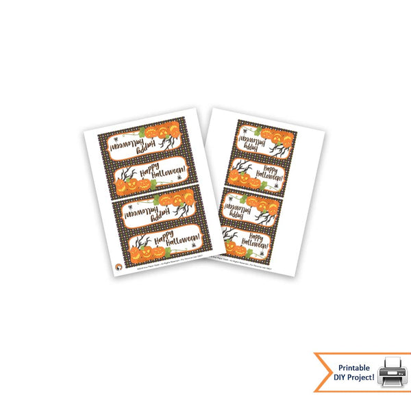 Halloween Pumpkin Candy Treat Bag Toppers for Halloween Parties and Events