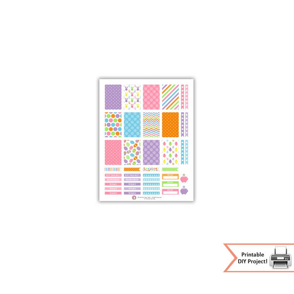 Spring & Easter Weekly Planner Sticker Kit With Washi Tape