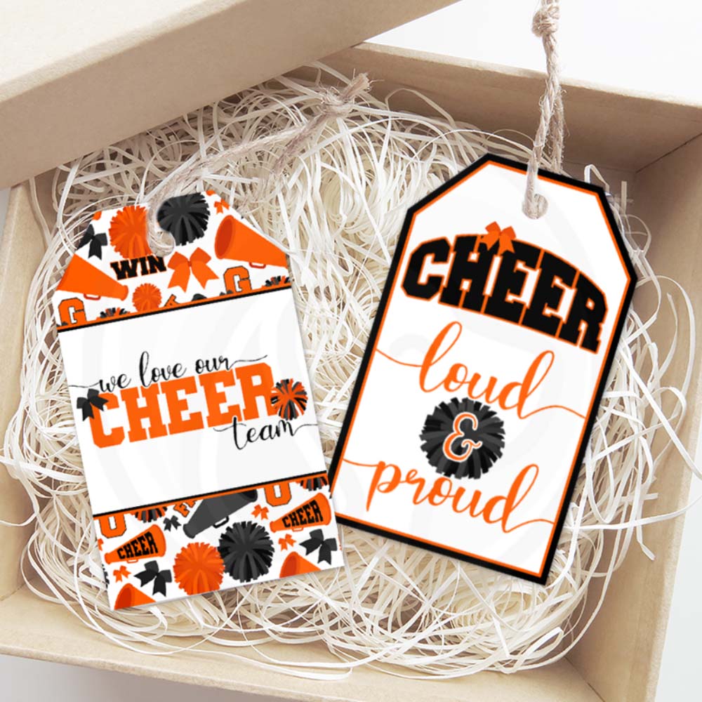 printable cheer cheerleading gift tags