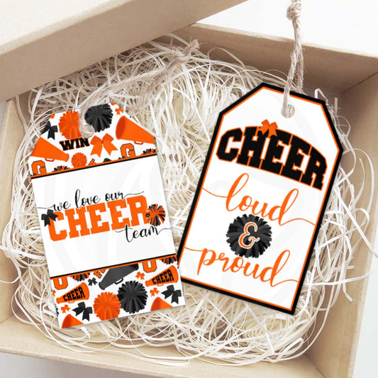 printable cheer cheerleading gift tags