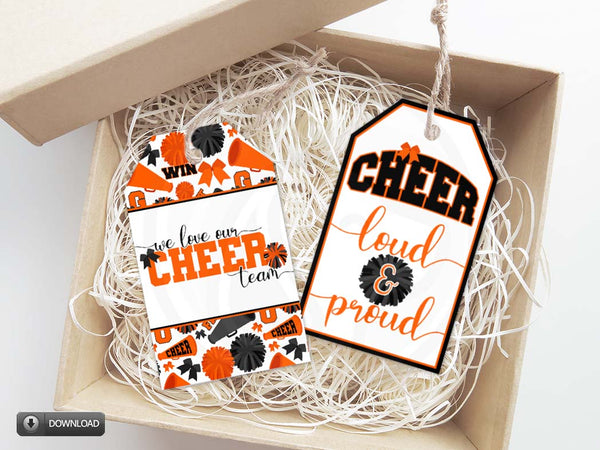 cheer team coach printable gift tag