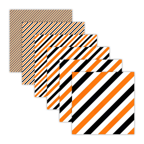 orange black halloween diagonal stripe digital scrapbook paper