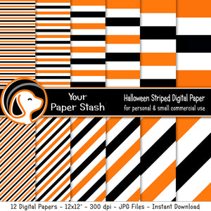 halloween digital paper pack