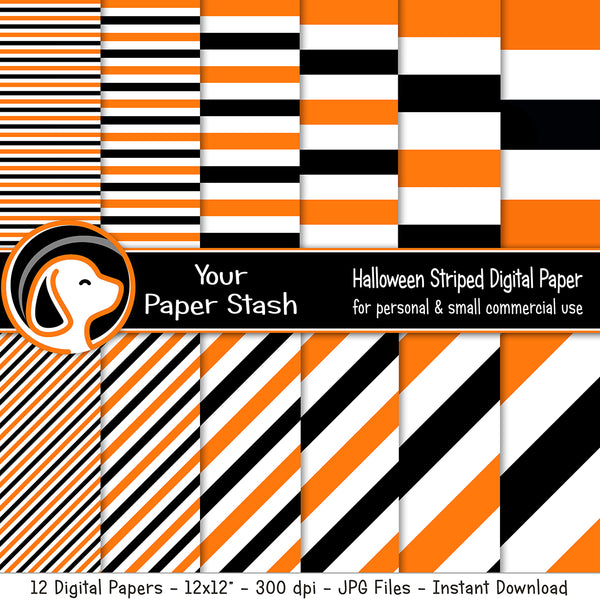 halloween digital paper pack
