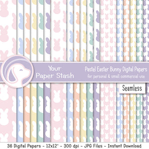 pastel digital scrapbook papers, easter bunny peep digital paper pack, easter craft paper
